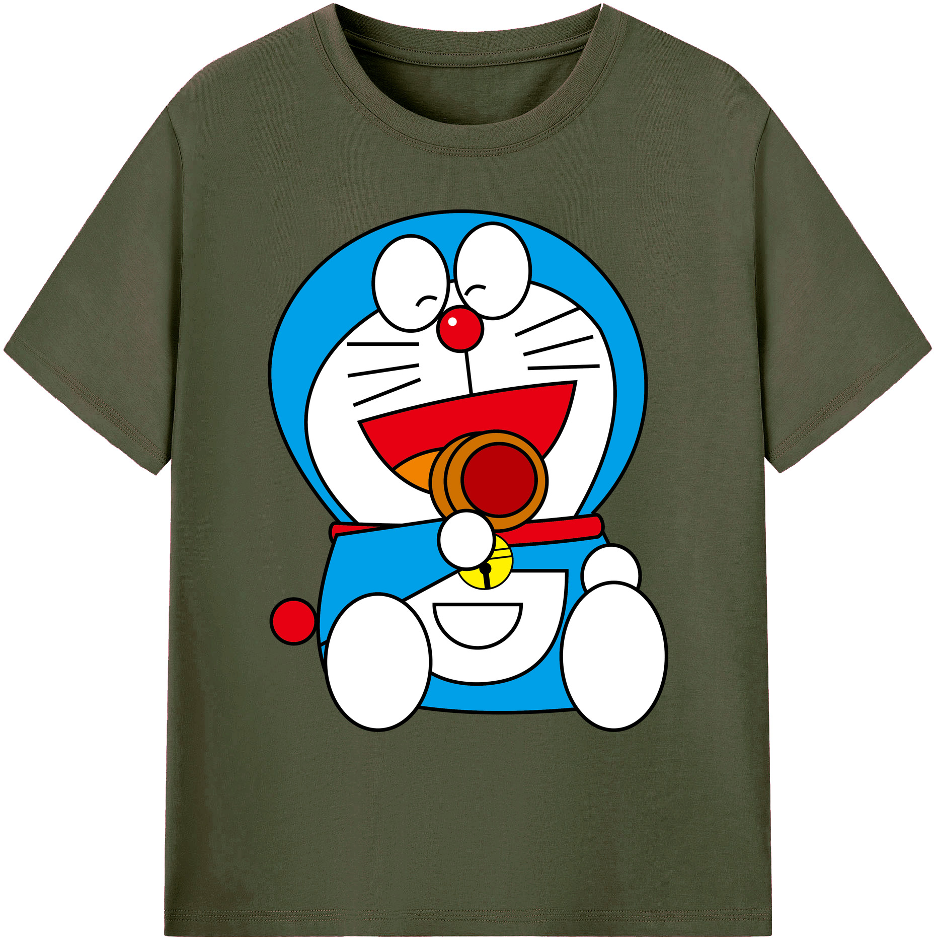 （画像用） ドラえもん Doraemon 綿100％ メンズ半袖Tシャツ｜肌触りやわらか＆通気性